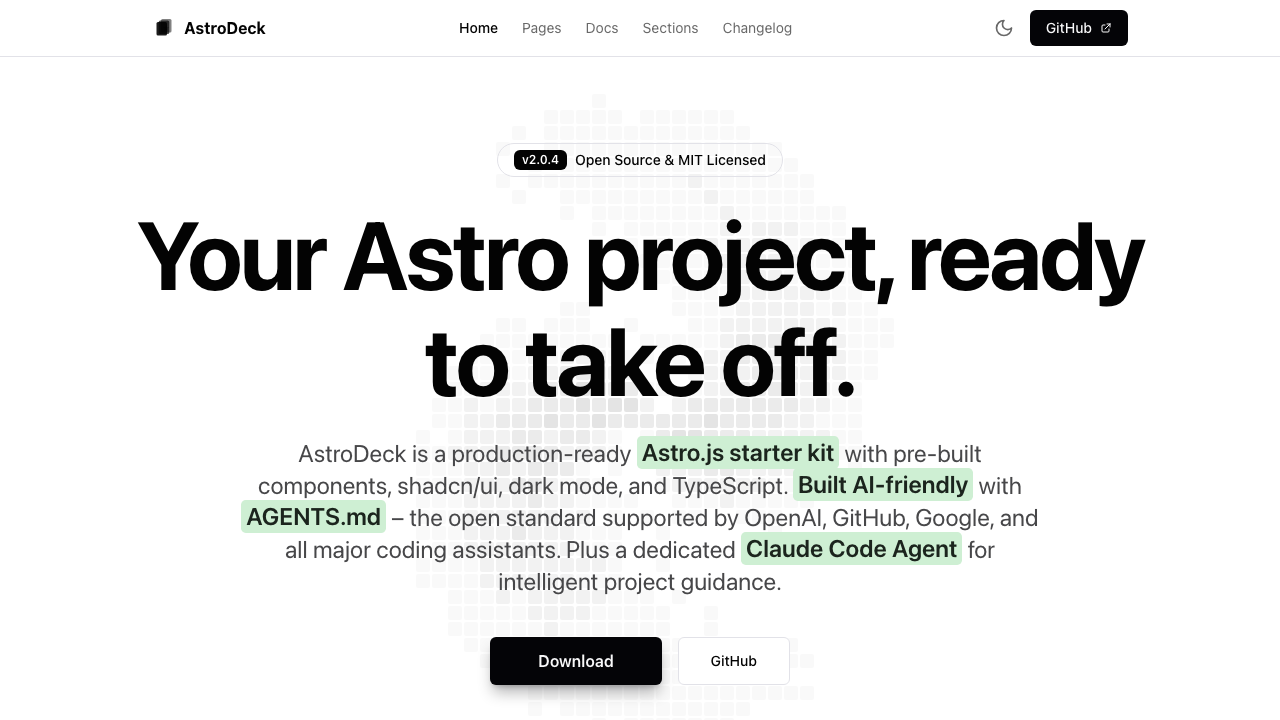 Home page preview
